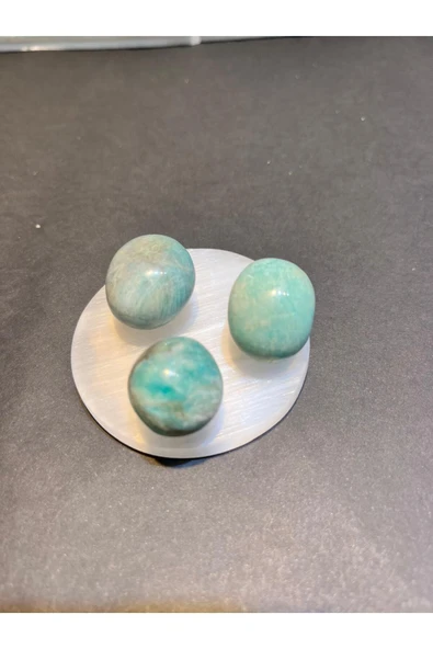 gemsartdeco AMAZONİT TAMBUR DOĞALTAŞ - Resim 2