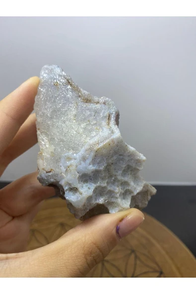 gemsartdeco Mavi Kalsedon Duygusal Denge Doğaltaş Kütle - Resim 2