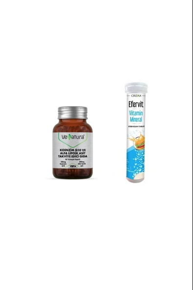 Venatura Koenzim Q10, Alfa Lipoik Asit 60 Kapsül + Mineral 20 Efervesan Tablet ürün görseli