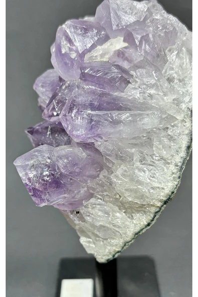 gemsartdeco BREZİLYA AMETİST DOĞALTAŞ SİYAH DEMİR STANTLI - Resim 2