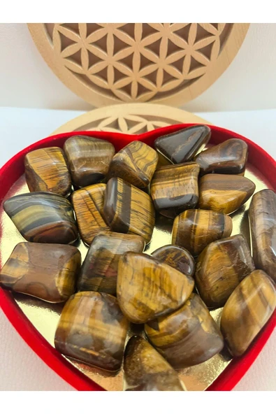 gemsartdeco Kaplangözü Doğaltaş Cesaret Taşı Tamburlanmış - Resim 2