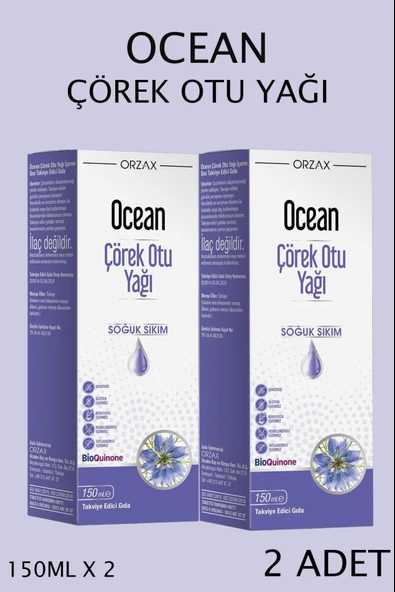 Ocean Çörek Otu Yağı Soğuk Sıkım 150 ml 2 Adet ürün görseli
