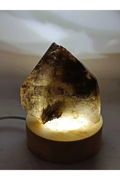 gemsartdeco Dumanlı Kuvars Doğaltaş Radyasyonsavar Derin Uyku Lambası ürün görseli