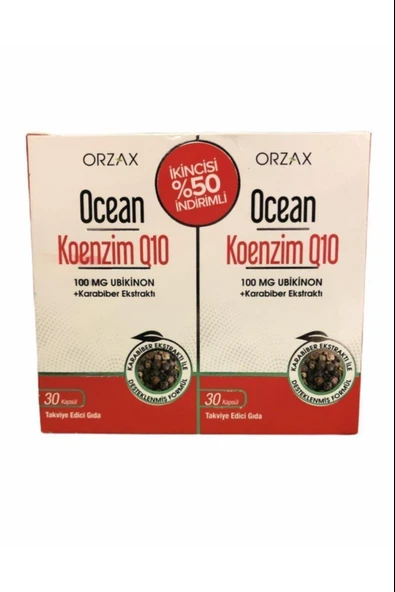 Ocean Koenzim Q10 100 mg 30 Kapsül 2 Adet ürün görseli