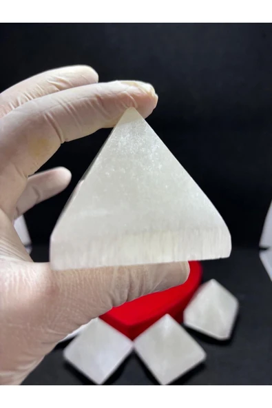 gemsartdeco Selenit Piramit Doğaltaş Enerji Temizleyici - Resim 4