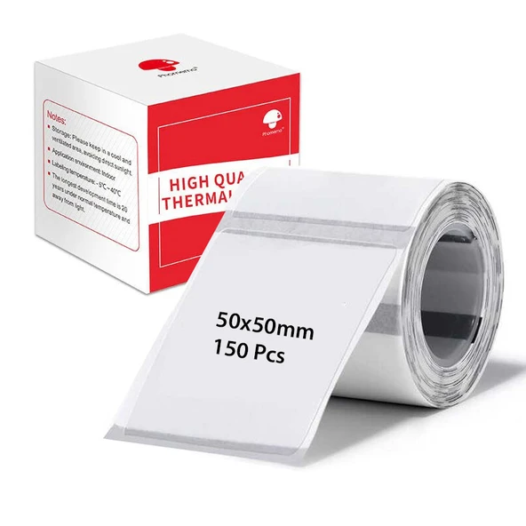 ZUIDID 50 X 50 Mm Şeffaf Termal Etiket 150 Adet - Phomemo M110/M120/M150/M200/M220/M221 ürün görseli