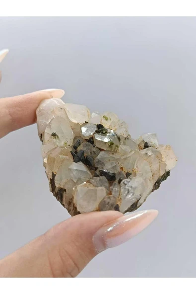 gemsartdeco Koleksiyonluk Epidotlu Kuvars Doğaltaş - Resim 2