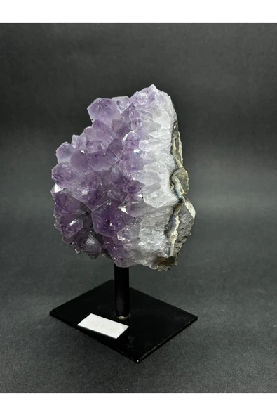 gemsartdeco BREZİLYA AMETİST DOĞALTAŞ SİYAH DEMİR STANTLI - Resim 2