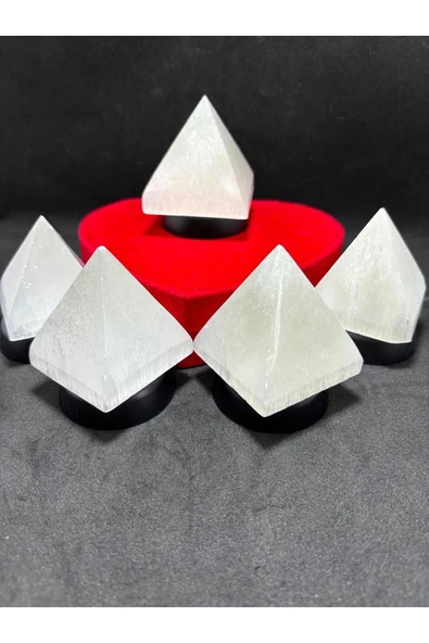gemsartdeco Selenit Piramit Doğaltaş Enerji Temizleyici - Resim 2