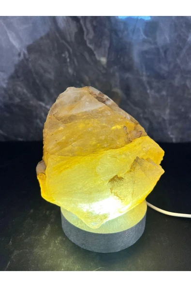 gemsartdeco Sitrin Doğaltaş Lamba ürün görseli