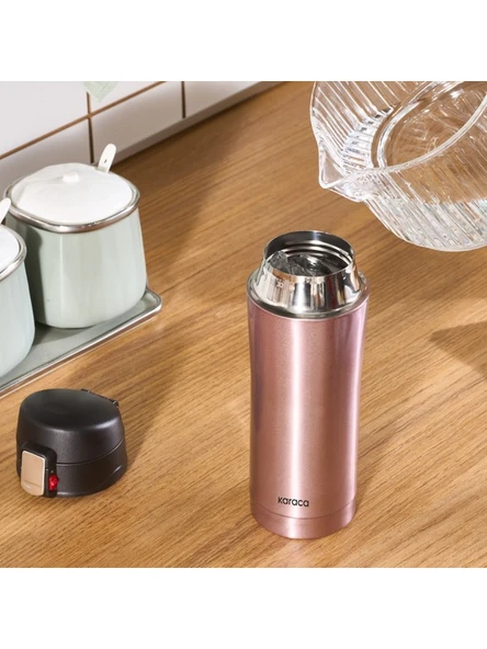 Karaca Pluton Çelik Sızdırmaz Termos 450 ml Rose Gold ürün görseli 1