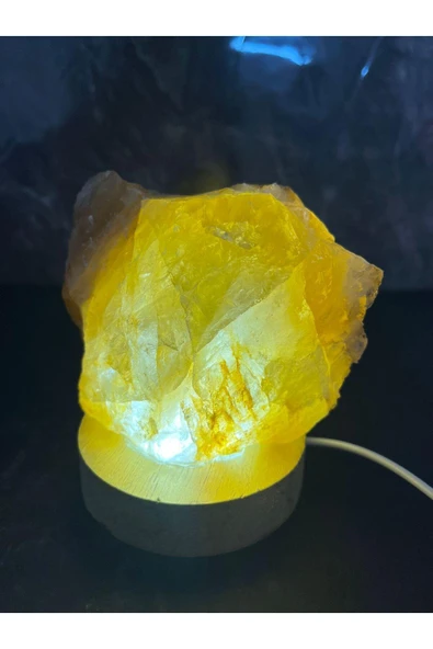 gemsartdeco Sitrin Doğaltaş Lamba ürün görseli