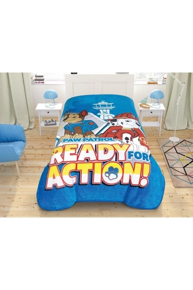 Taç Paw Patrol Lisanslı Yeni Sezon Tek Kişilik Battaniye ürün görseli 1