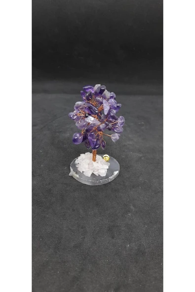 gemsartdeco Ametist Doğaltaş Mineral Ağaç Hediyelik Ürün - Resim 5