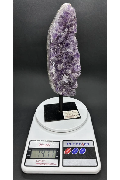 gemsartdeco BREZİLYA AMETİST DOĞALTAŞ SİYAH DEMİR STANTLI - Resim 8