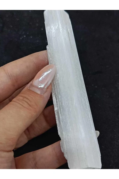 gemsartdeco Selenit Çubuk 1 Adet Doğaltaş Kütle  50-60gr - Resim 4