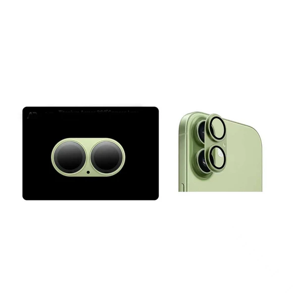 iPhone 17 Uyumlu CL-20 Titanyum Kamera Lens Koruyucu - Resim 4