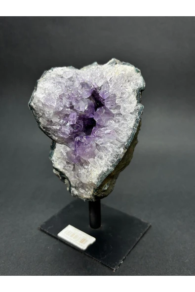 gemsartdeco BREZİLYA AMETİST DOĞALTAŞ SİYAH DEMİR STANTLI - Resim 2