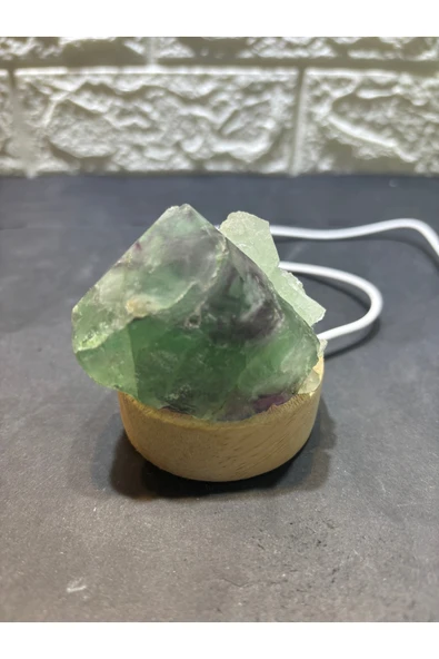 gemsartdeco Para Taşı Florit lamba doğaltaş - Resim 4