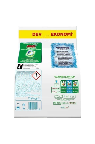 Ariel Toz Oxi Ekstra Hijyen Toz Çamaşır Deterjanı 5,5 Kg - Resim 8