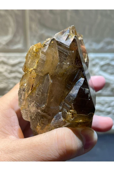 gemsartdeco Dumanlı Kuvars Katedral Koleksiyon Doğaltaş - Resim 3