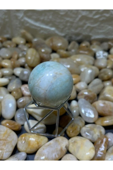gemsartdeco Amazonit Doğaltaş Küre - Resim 2