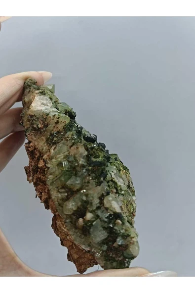 gemsartdeco Koleksiyonluk Epidotlu Kuvars - Resim 3