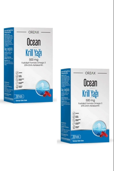 Ocean Krill Oil 500 Mg 30 Kapsül 2 Adet ürün görseli