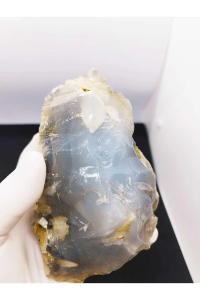 gemsartdeco Kalsedon Duygusal Denge Doğaltaş Kütle - Resim 4