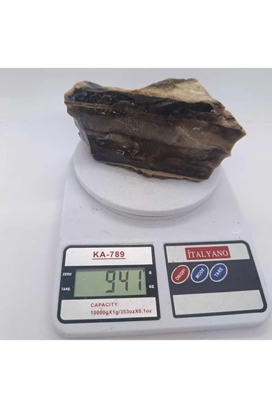 gemsartdeco Siyah Kalsedon Duygusal Denge Doğaltaş Kütle - Resim 5