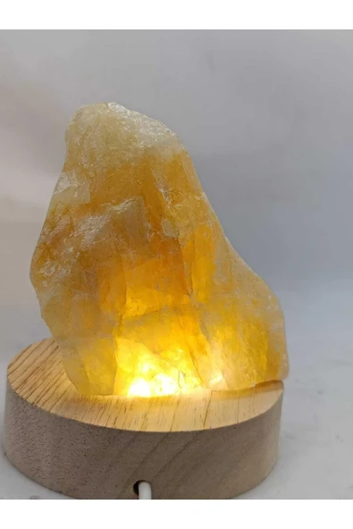 gemsartdeco Sitrin Doğaltaş Ham Kütle Lamba - Resim 3