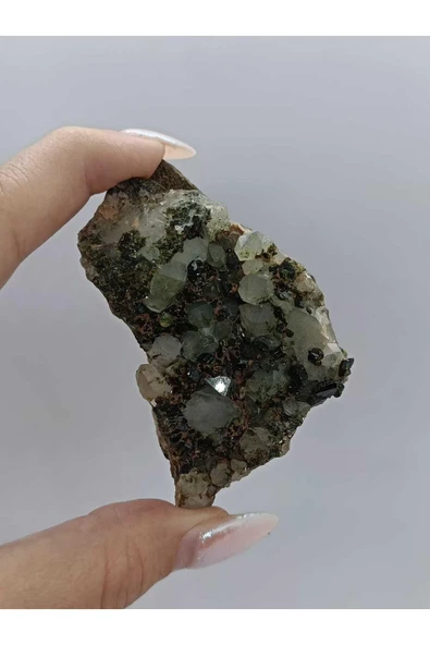 gemsartdeco Koleksiyonluk Epidotlu Kuvars Doğaltaş ürün görseli 1