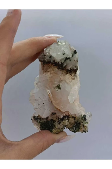 gemsartdeco Koleksiyonluk Epidotlu Kuvars Doğaltaş - Resim 4