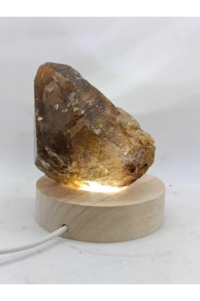 gemsartdeco Kristal Kuvars Doğaltaş Ham Kütle Huzur Lamba - Resim 2