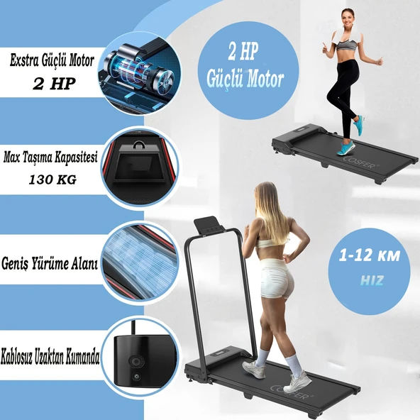 Cosfer Uzaktan Kumandalı Katlanabilir Koşu Bandı ürün görseli