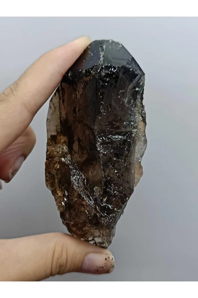 gemsartdeco Özel Koleksiyonluk Morion Kuvars Doğaltaş Kütle - Resim 2