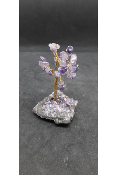 gemsartdeco Ametist Doğaltaş Mineral Ağaç Hediyelik Ürün - Resim 7