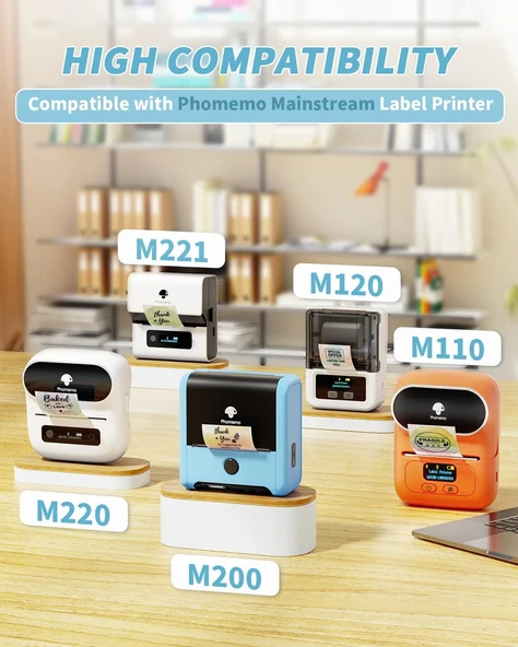 ZUIDID 40 X 30 Mm Şeffaf Termal Etiket 230 Adet - Phomemo M110/M120/M150/M200/M220/M221 - Resim 3