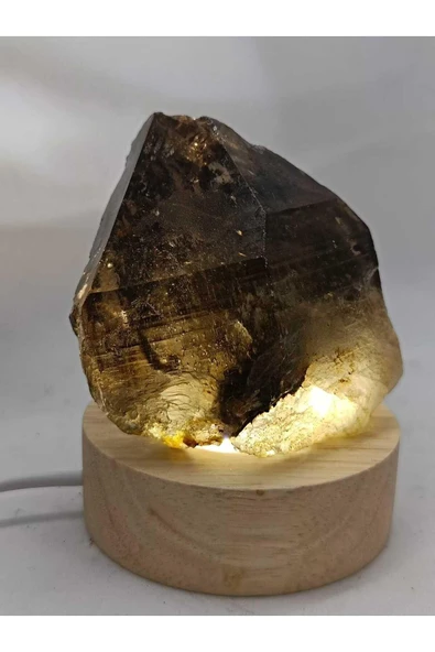 gemsartdeco Dumanlı Kuvars Doğaltaş Radyasyonsavar Derin Uyku Lambası - Resim 2