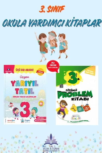 Üçgen 3.Sınıf Yarıyıl Tatil Kitabı (1.Dönem Konularını Kapsar)- Çözümlü Problem Kitabı Hediyeli ürün görseli 1