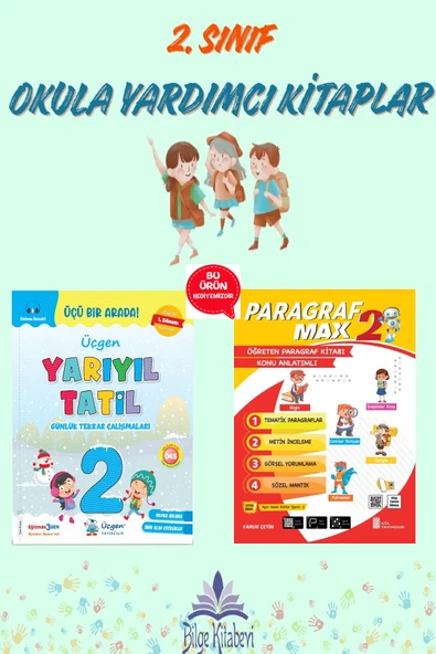 Üçgen 2.Sınıf Yarıyıl Tatil Kitabı (1.Dönem Konularını Kapsar)- Paragraf Max Hediyeli ürün görseli 1