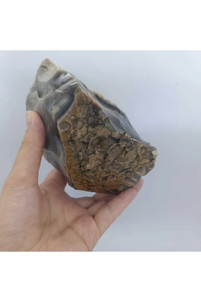 gemsartdeco Siyah Kalsedon Duygusal Denge Doğaltaş Kütle - Resim 3