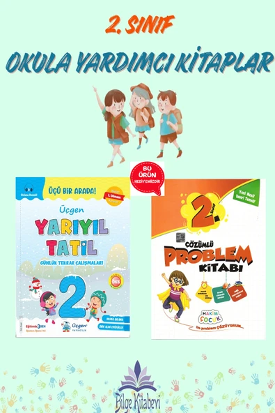 Üçgen 2.Sınıf Yarıyıl Tatil Kitabı (1.Dönem Konularını Kapsar)- Çözümlü Problem Kitabı Hediyeli ürün görseli 1