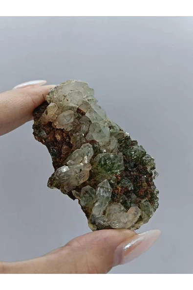 gemsartdeco Koleksiyonluk Epidotlu Kuvars Doğaltaş - Resim 2