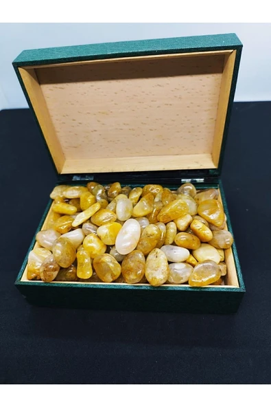 gemsartdeco Sitrin Bolluk Bereket 4 Adet Doğaltaş Cüzdan Boy ürün görseli