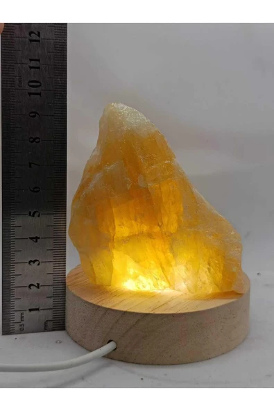 gemsartdeco Sitrin Doğaltaş Ham Kütle Lamba - Resim 5