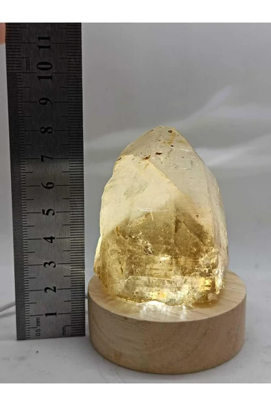 gemsartdeco Kristal Kuvars Doğaltaş Ham Kütle Huzur Lamba - Resim 2