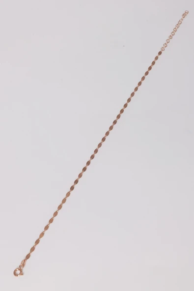 925 ayar gümüş halhal rose mekik pullu halhal SGTL13180ROSE - Resim 2