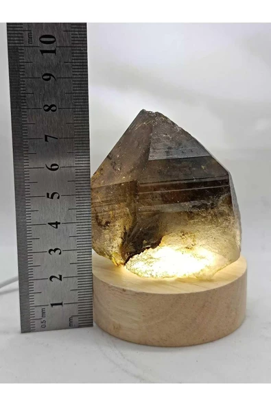 gemsartdeco Dumanlı Kuvars Doğaltaş Radyasyonsavar Derin Uyku Lambası - Resim 3