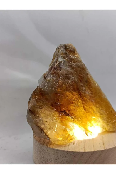 gemsartdeco Sitrin  Doğaltaş Ham Kütle Lamba - Resim 3